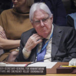 
              Martin Griffiths, United Nations under-secretary-general for humanitarian affairs and emergency relief, listen to debate after presenting a report on humanitarian impact of Russia's war in Ukraine, Tuesday Dec. 6, 2022 at U.N. headquarters. (AP Photo/Bebeto Matthews)
            