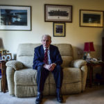 
              FILE  George "Johnny" Johnson, then aged 95, poses for a photo at his home in Bristol, England, Jan. 5, 2017.  Johnson, the last known survivor of Britain’s daring World War II “Dambusters” raid on German infrastructure, has died. He was 101.Britain’s national news agency, PA, said Johnson died peacefully at a care home in the Bristol area of southwest England on Wednesday, Dec. 7, 2022. Johnson was a 21-year-old bomb aimer on the 1943 mission by the Royal Air Force’s famed 617 Squadron, codenamed Operation Chastise. (Ben Birchall/PA via AP, File)
            