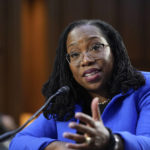 
              FILE - Supreme Court nominee Ketanji Brown Jackson testifies during her Senate Judiciary Committee confirmation hearing on Capitol Hill in Washington, March 23, 2022. (AP Photo/Alex Brandon, File)
            