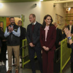 
              Britain's Prince William and Kate, Princess of Wales, are celebrated as they leave Roca Thursday, Dec. 1, 2022, in Chelsea, Mass. (AP Photo/Reba Saldanha, Pool)
            