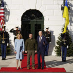 
              President Joe Biden and first lady Jill Biden, welcome Ukraine's President Volodymyr Zelenskyy at the White House in Washington, Wednesday, Dec. 21, 2022. (AP Photo/Andrew Harnik)
            
