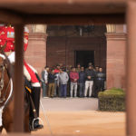
              People watch as Egyptian President Abdel Fattah El-Sisi inspects a joint military guard of honour during his ceremonial reception at the Indian presidential palace, in New Delhi, India, Wednesday, Jan. 25, 2023. El-Sisi will be the Chief Guest on the country's annual Republic Day parade on Thursday. (AP Photo/Manish Swarup)
            