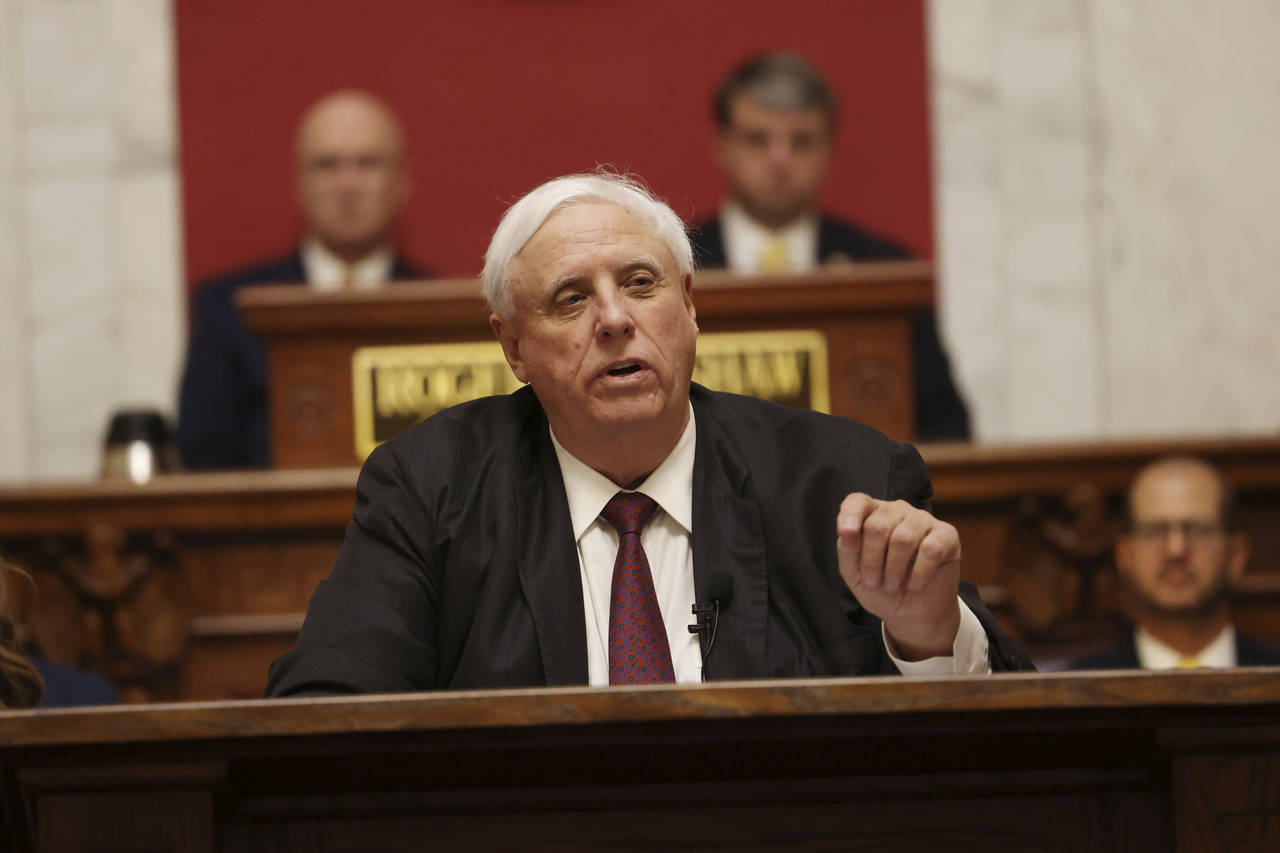 West Virginia Gov. Jim Justice delivers his annual State of the State address in the House Chambers...