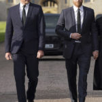 
              FILE - Britain's Prince William, Prince of Wales, left and Prince Harry walk to meet members of the public at Windsor Castle, following the death of Queen Elizabeth II on Thursday, in Windsor, England, Saturday, Sept. 10, 2022. Prince Harry has said he wants to have his father and brother back and that he wants “a family, not an institution,” during a TV interview ahead of the publication of his memoir. The interview with Britain’s ITV channel is due to be released this Sunday. (Kirsty O'Connor/Pool Photo via AP, File)
            