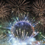 
              Fireworks light-up the sky over the London Eye in central London to celebrate the New Year on Sunday, Jan. 1, 2023. (AP Photo/Alberto Pezzali)
            