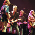 
              FILE - Legendary rockers Crobsy, Stills, Nash & Young, from left, Stephen Stills, Graham Nash, Neil Young and David Crosby, perform at Reunion Arena, Tuesday, March 7, 2000, in Dallas. Crosby, the brash rock musician who evolved from a baby-faced harmony singer with the Byrds to a mustachioed hippie superstar and an ongoing troubadour in Crosby, Stills, Nash & (sometimes) Young, has died at age 81. His death was reported Thursday, Jan. 19, 2023, by multiple outlets. (Samuel Morales/Star-Telegram via AP, File)
            