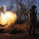 
              Ukrainian servicemen fire a 120mm mortar towards Russian positions at the frontline near Bakhmut, Donetsk region, Ukraine, Wednesday, Jan. 11, 2023. (AP Photo/Evgeniy Maloletka)
            