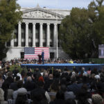 
              Governor Gavin Newson speaks at his inauguration in the Plaza de California in Sacramento, Calif., Friday, Jan. 6, 2023. (AP Photo/José Luis Villegas)
            