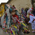 
              Members of the carnival group 'La Vijanera de Silio' march during the traditional ancient festival in the town of Silio, northern Spain, Saturday, Jan. 7, 2023. (AP Photo/Alvaro Barrientos)
            