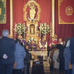 
              A funeral mass takes place with the coffin of the church sacristan who was attacked and killed Wednesday in Algeciras, Spain, Friday, Jan. 27, 2023. Spanish police have raided the home of a 25-year-old Moroccan man held over the machete attacks at two Catholic churches that left a church officer dead and a priest injured in the southern city of Algeciras. A National Court judge is investigating the incident as a possible act of terrorism. (AP Photo/Juan Carlos Toro)
            