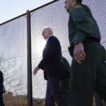 
              President Joe Biden walks along the U.S.-Mexico border in El Paso, Texas, Sunday, Jan. 8, 2023. (AP Photo/Andrew Harnik)
            