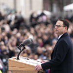 
              Democratic Gov. Josh Shapiro speaks after taking the oath of office to become Pennsylvania's 48th governor, Tuesday, Jan. 17, 2023, at the state Capitol in Harrisburg, Pa. (AP Photo/Matt Rourke)
            