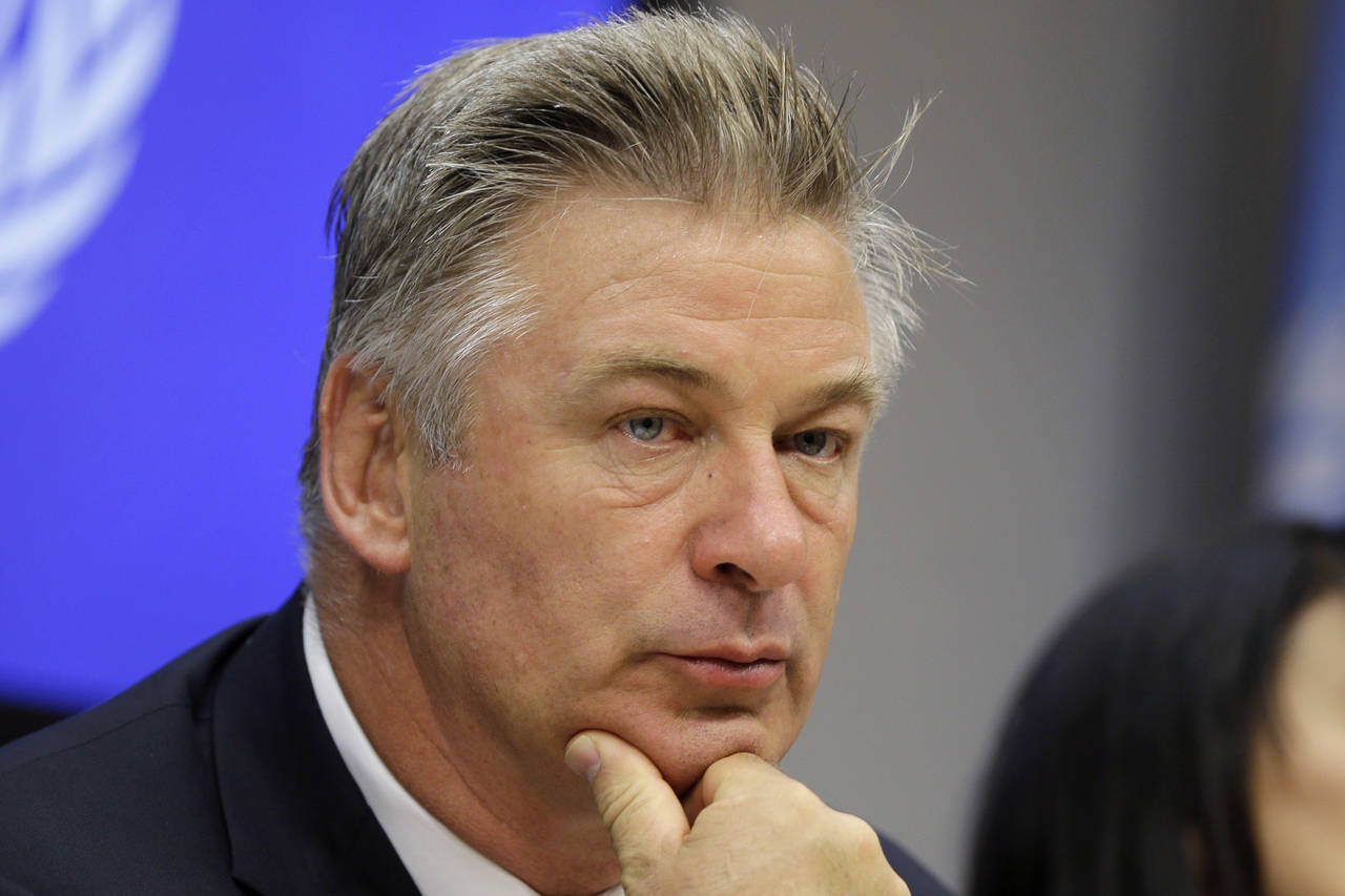 FILE - Actor Alec Baldwin attends a news conference at United Nations headquarters, on Sept. 21, 20...