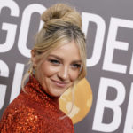 
              Abby Elliott arrives at the 80th annual Golden Globe Awards at the Beverly Hilton Hotel on Tuesday, Jan. 10, 2023, in Beverly Hills, Calif. (Photo by Jordan Strauss/Invision/AP)
            
