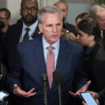 
              House Republican Leader Kevin McCarthy, R-Calif., speaks after a closed-door meeting with the GOP Conference as he pursues the speaker of the House role when as the 118th Congress convenes, Tuesday, Jan. 3, 2023, in Washington. (AP Photo/Alex Brandon)
            