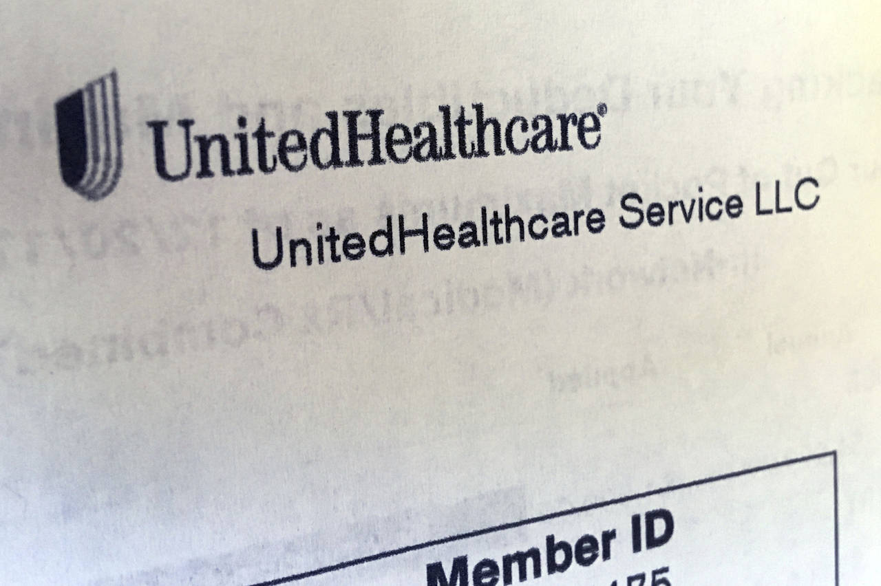 FILE - In this June 15, 2018 file photo, United Healthcare correspondence is seen in North Andover,...