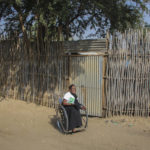 
              Wheelchair user Susan Samson leaves her home to go to church in Juba, South Sudan Sunday, Jan. 15, 2023. When Pope Francis arrives in Congo and South Sudan next week, thousands of people will take special note of a gesture more grounded than the sign of the cross - watching from their wheelchairs, they will relate to the way he uses his. (AP Photo)
            