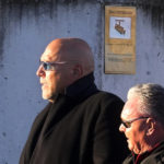 
              Leader of a Hells Angels gang, German national Frank Hanebuth, left, arrives at the National Court in San Fernando de Henares, just outside Madrid, Spain, Monday, Jan. 23, 2023. A European leader of the Hells Angels goes on trial in Madrid for running a chapter of the criminal biker gang on the Spanish holiday island of Mallorca. Prosecutors are seeking a 13-year sentence for German national Frank Hanebuth on charges that include running a criminal organization, money laundering and illegal possession of firearms. He is being tried alongside 46 collaborators from Luxembourg, Turkey and the United Kingdom, the most senior of whom face up to 24 years in jail. (AP Photo/Paul White)
            