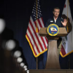 
              California Gov. Gavin Newsom delivers his budget proposal in Sacramento, Calif., Tuesday, Jan. 10, 2023. California faces a projected budget deficit of $22.5 billion for the coming fiscal year, Newsom announced Tuesday, just days into his second term. It’s a sharp turnaround from last year’s $98 billion surplus. (AP Photo/José Luis Villegas)
            