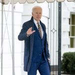 
              President Joe Biden waves to reporters on the South Lawn of the White House before boarding Marine One in Washington, Tuesday, Jan. 31, 2023, for a short trip to Andrews Air Force Base, Md., and then on to New York. (AP Photo/Andrew Harnik)
            