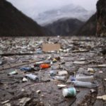 
              Waste floating in the Drina river near Visegrad, Bosnia, Friday, Jan. 20, 2023. Tons of waste dumped in poorly regulated riverside landfills or directly into the rivers across three Western Balkan countries end up accumulating during high water season in winter and spring, behind a trash barrier in the Drina River in eastern Bosnia. (AP Photo/Armin Durgut)
            