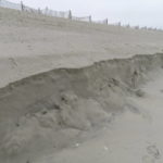 
              Significant erosion is shown in this Oct. 25, 2022 photo of a beach in North Wildwood N.J. On Jan. 4, 2023, the city asked a judge to force the state environmental protection department to pay it $21 million to cover the cost of trucking in sand over the past decade. (AP Photo/Wayne Parry)
            