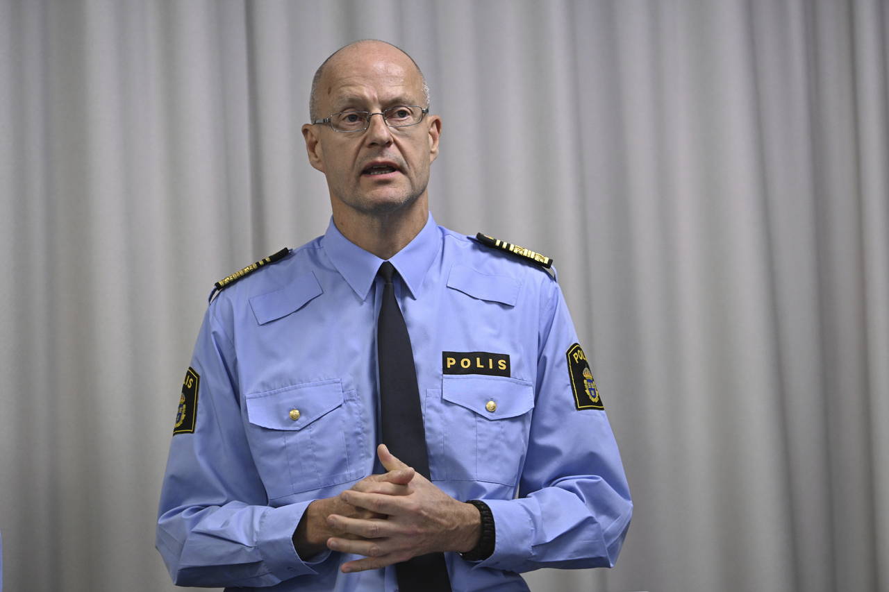 Stockholm regional police chief Mats Lofving is pictured on Sept. 30, 2022. A senior Swedish police...