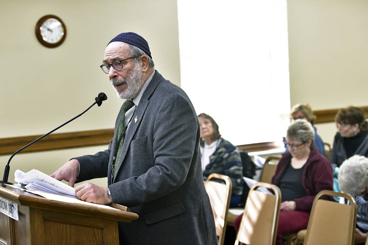Democratic state Rep. Ed Stafman, an ordained Jewish rabbi, presents MT HB471 bill, to establish re...