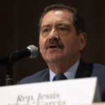 Rep. Jesus "Chuy" Garcia, D-Ill., participates in a forum with other Chicago mayoral candidates hosted by the Chicago Women Take Action Alliance Jan. 14, 2023, at the Chicago Temple in Chicago. Garcia, who continues to seek the mayor's office, forced then-Mayor Rahm Emanuel to a runoff in 2015. (AP Photo/Erin Hooley, File)