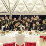 
              In this photo provided by the North Korean government, North Korean leader Kim Jong Un, fourth right in front, with his wife Ri Sol Ju, front left, and his daughter, center, poses with military top officials for a photo at a feast to mark the 75th founding anniversary of the Korean People’s Army at an unspecified place in North Korea Tuesday, Feb. 7, 2023. Independent journalists were not given access to cover the event depicted in this image distributed by the North Korean government. The content of this image is as provided and cannot be independently verified. Korean language watermark on image as provided by source reads: "KCNA" which is the abbreviation for Korean Central News Agency. (Korean Central News Agency/Korea News Service via AP)
            