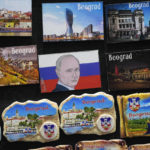 
              A vendor sells refrigerator magnets showing a picture of Russian President Vladimir Putin, on main pedestrian street in downtown Belgrade, Serbia, Monday, Jan. 16, 2023. Since the start of the war in Ukraine, about 200,000 Russians have left their homeland for Serbia, with many seeking a new life in a fraternal Slavic country free from Kremlin oppression. The Balkan country is a close ally of Moscow, with historic, religious and cultural ties, and Russia backs Serbia’s claim over its former province of Kosovo. (AP Photo/Darko Vojinovic)
            