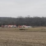 
              In this image provided by WHNT News 19,  police and fire personnel respond to a Black Hawk helicopter crash Wednesday, Feb. 15, 2023, in the unincorporated community of Harvest, Ala. U.S. military officials say two people on board the helicopter, which was from the Tennessee National Guard, were killed. (Chris Frierson/WHNT News 19/Nexstar Media Group via AP)
            