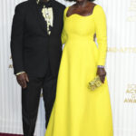 
              Julius Tennon, left, and Viola Davis arrive at the 29th annual Screen Actors Guild Awards on Sunday, Feb. 26, 2023, at the Fairmont Century Plaza in Los Angeles. (Photo by Jordan Strauss/Invision/AP)
            