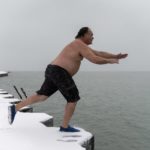 
              "The Great Lake Jumper" Dan O'Conor takes a plunge into the frigid waters of Lake Michigan, as he does every morning, Thursday, Jan. 26, 2023, in Chicago. O'Conor has jumped every day since June 2020. Celebrities and regular folk are plunging into frigid water for their social media feeds, but the science on the supposed benefits is lukewarm.(AP Photo/Erin Hooley)
            