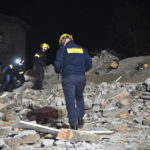 
              This photo provided Wednesday Feb.8, 2023 by the French Interior Ministry shows French rescue workers laboring in the town of Osmaniye city southern Turkey, Tuesday, Feb. 7, 2023. A powerful earthquake hit southeast Turkey and Syria early Monday, toppling hundreds of buildings and killing and injuring thousands of people. (Ministere de l'Intérieur/Securité Civile via AP)
            