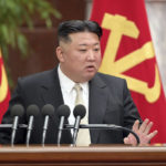 
              In this photo provided by the North Korean government, North Korean leader Kim Jong Un speaks during a meeting of the ruling Workers’ Party at its headquarters in Pyongyang, North Korea Monday, Feb. 27, 2023. Independent journalists were not given access to cover the event depicted in this image distributed by the North Korean government. The content of this image is as provided and cannot be independently verified. Korean language watermark on image as provided by source reads: "KCNA" which is the abbreviation for Korean Central News Agency. (Korean Central News Agency/Korea News Service via AP)
            