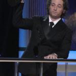 
              Jeremy Allen White accepts the award for outstanding performance by a male actor in a comedy series for "The Bear" at the 29th annual Screen Actors Guild Awards on Sunday, Feb. 26, 2023, at the Fairmont Century Plaza in Los Angeles. (AP Photo/Chris Pizzello)
            