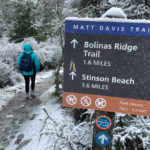 
              A person walks up a trail at snow-covered Mount Tamalpais State Park in Mill Valley, Calif., Friday Feb. 24, 2023. California and other parts of the West are facing heavy snow and rain from the latest winter storm to pound the United States. The National Weather Service has issued blizzard warnings for the Sierra Nevada and Southern California mountains. (AP Photo/Haven Daley)
            