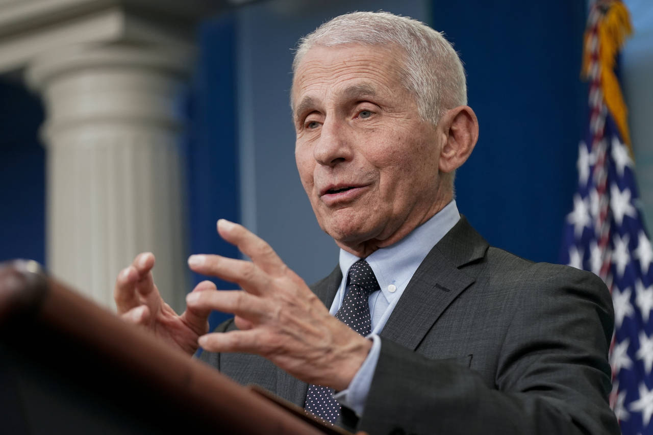 FILE - Dr. Anthony Fauci, Director of the National Institute of Allergy and Infectious Diseases, sp...