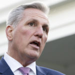 
              House Speaker Kevin McCarthy of Calif., talks with reporters outside the West Wing of the White House in Washington following his meeting with President Joe Biden, Wednesday, Feb. 1, 2023. (AP Photo/Jacquelyn Martin)
            