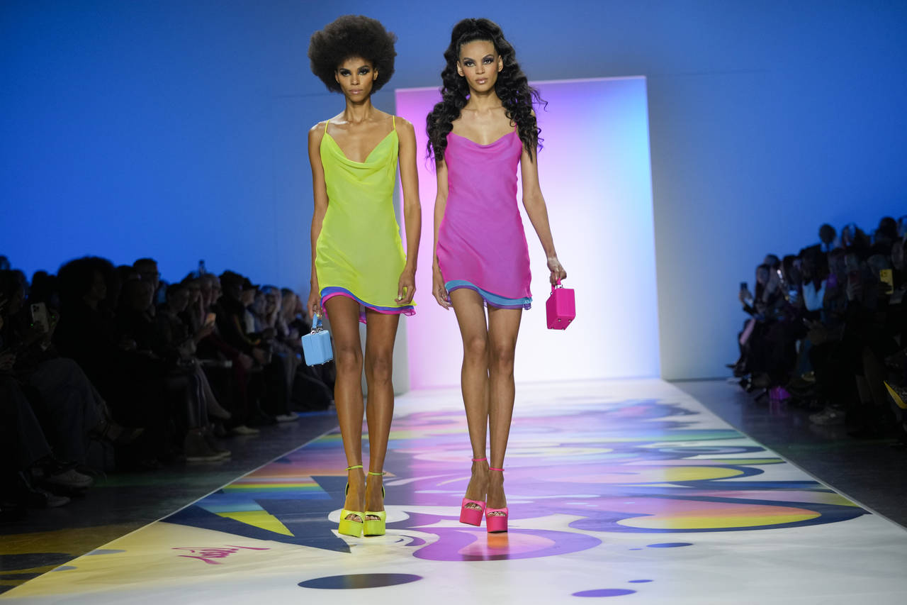 The Sergio Hudson collection is modeled during Fashion Week, Saturday, Feb. 11, 2023, in New York. ...