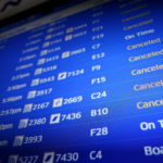 
              United Airlines flight information screen displays today flight information, including canceled flights at O'Hare International Airport in Chicago, Wednesday, Feb. 22, 2023. More than 100 flights are canceled as portions of the greater Chicago area could see freezing rain and ice, while others see heavy rain. (AP photo/Nam Y. Huh)
            