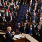 
              President Joe Biden delivers his State of the Union speech to a joint session of Congress, at the Capitol in Washington, Tuesday, Feb. 7, 2023. (AP Photo/J. Scott Applewhite)
            