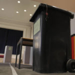 
              A wheelie bin is used as a ballout box at a polling station in Berlin, Germany, Sunday, Feb. 12, 2023. The city of Berlin on Sunday, Feb. 12, 2023, holds a court-ordered rerun of a chaotic 2021 state election that was marred by severe glitches at many polling stations. (AP Photo/Michael Sohn)
            