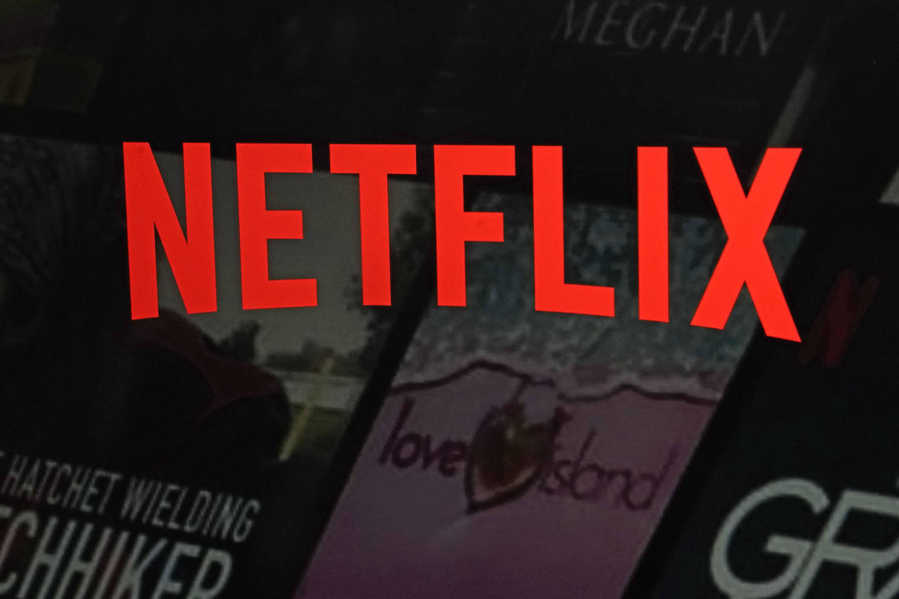FILE - The Netflix logo is shown in this photo from the company's website on Feb. 2, 2023, in New Y...