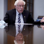 
              Sen. Bernie Sanders, I-Vt., outlines his priorities during an interview with The Associated Press in his Capitol Hill office, in Washington, Feb. 7, 2023. Sanders is chair of the Outreach Committee in the Senate Democratic Caucus. (AP Photo/J. Scott Applewhite)
            