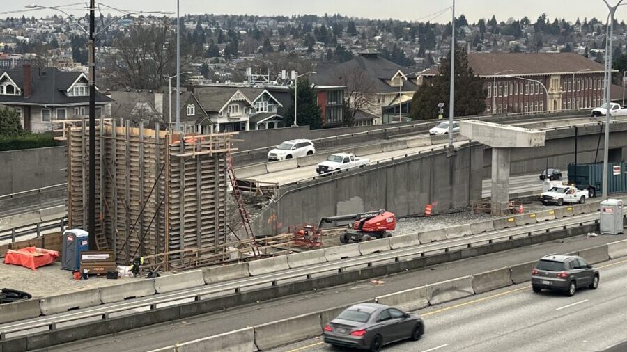 Image: SR 520 bridge construction work continues. Expanded tolling on SR 520 may be coming....