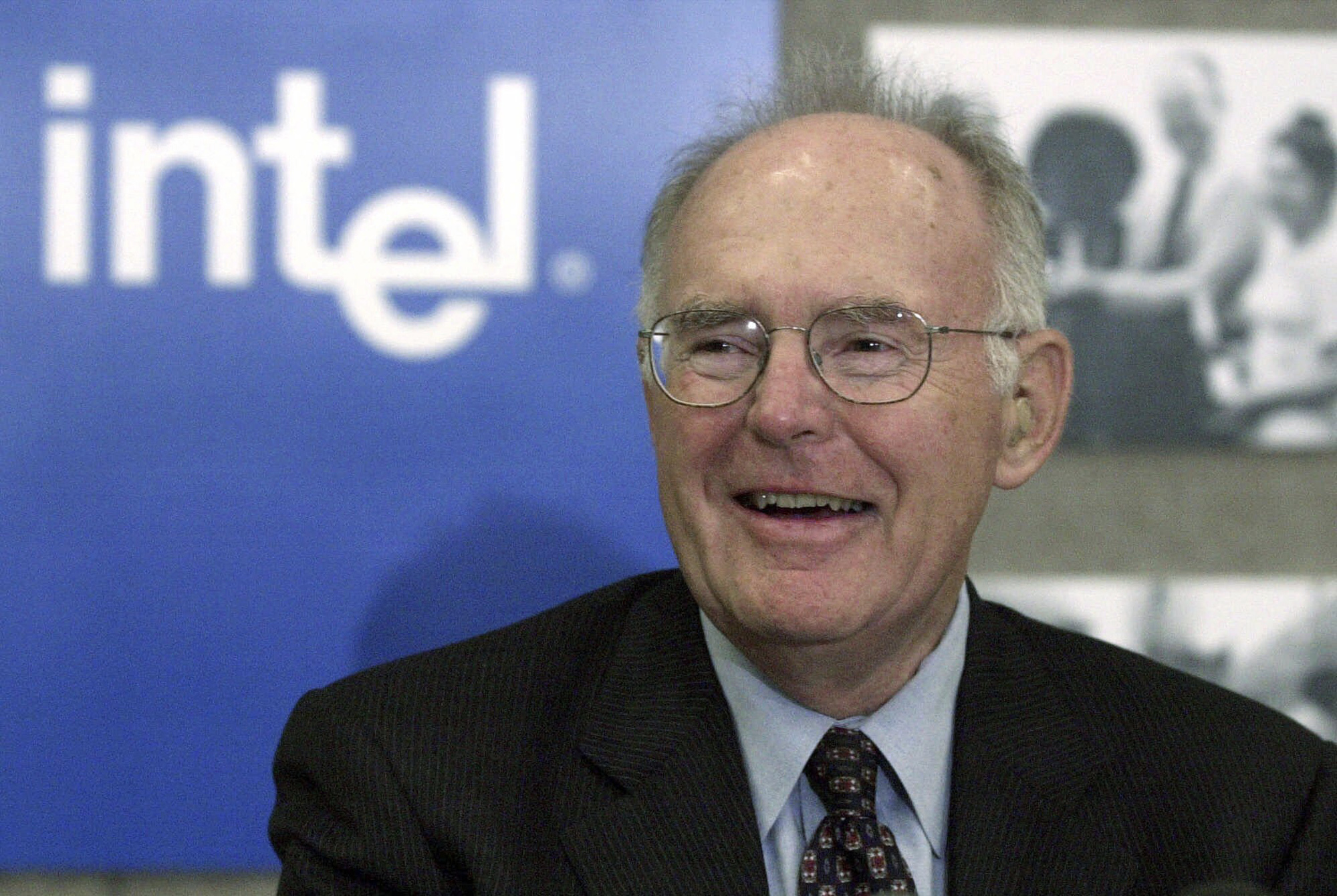 FILE - Gordon Moore, the legendary Intel Corp. co-founder who predicted the growth of the semicondu...