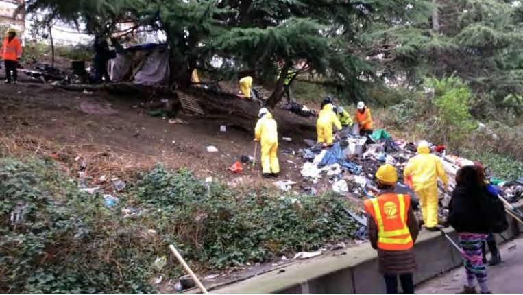 homeless encampment...