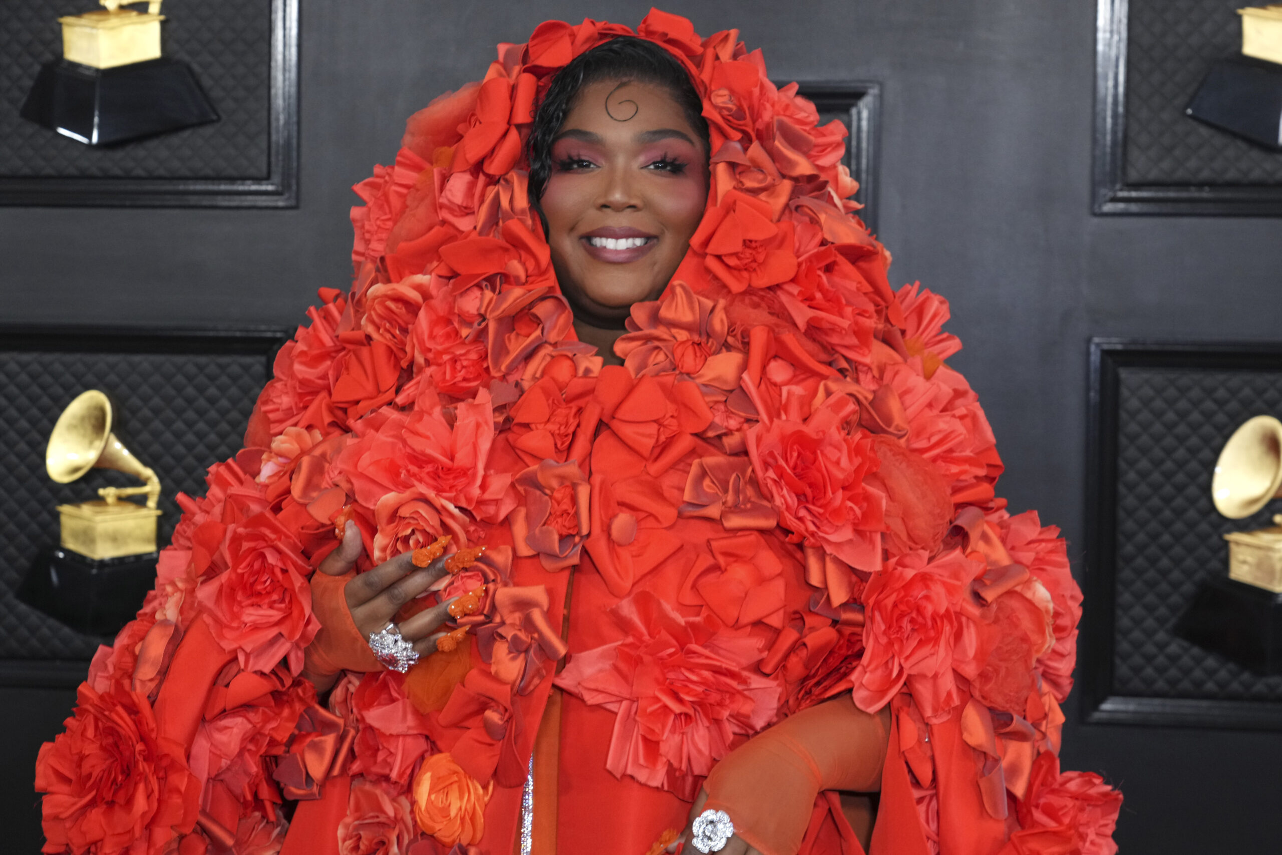 FILE - Lizzo arrives at the 65th annual Grammy Awards on Feb. 5, 2023, in Los Angeles. In a concert...